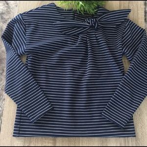 Banana Republic Striped Side Bow Blouse